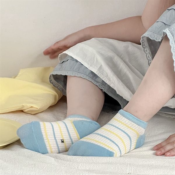  Tất Kid lười kẻ xanh vàng 
