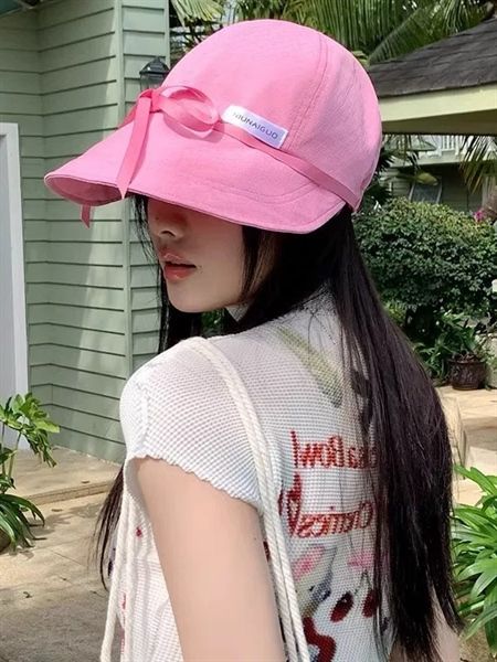  Mũ chống nắng vành mềm ruy băng 