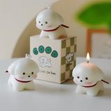  Nến thơm Giáng Sinh cún trắng 6,3cm 