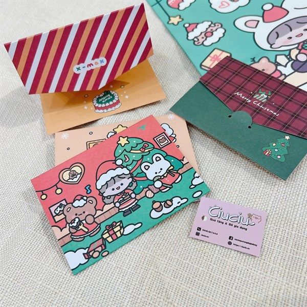  Thiệp gập bao thư Noel 