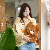  Túi đựng ipad / laptop gấu nâu gập miệng 