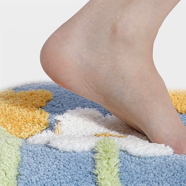  Thảm lông hoa tulip viền lượn sóng 