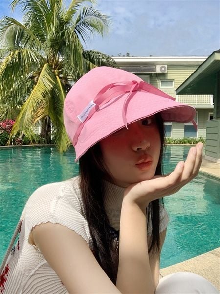  Mũ chống nắng vành mềm ruy băng 