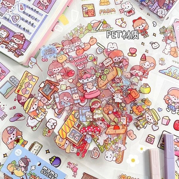  Sticker Momo 10 tấm chống nước 