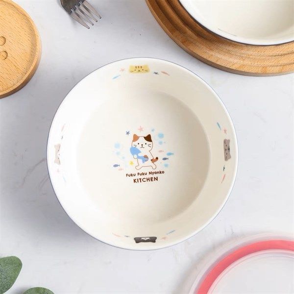  Bát sứ mèo Fuku Nyanko 17cm 