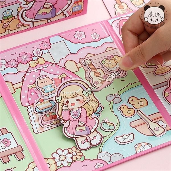  Sticker nổi nam châm 3 background bé Telado 