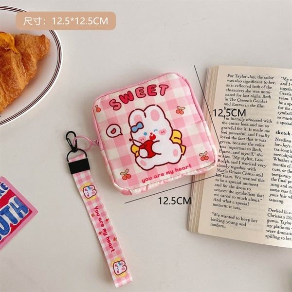  Túi vuông kéo khoá + dây vải 