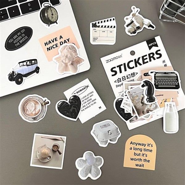  Sticker Zaomo vật dụng 40 miếng 