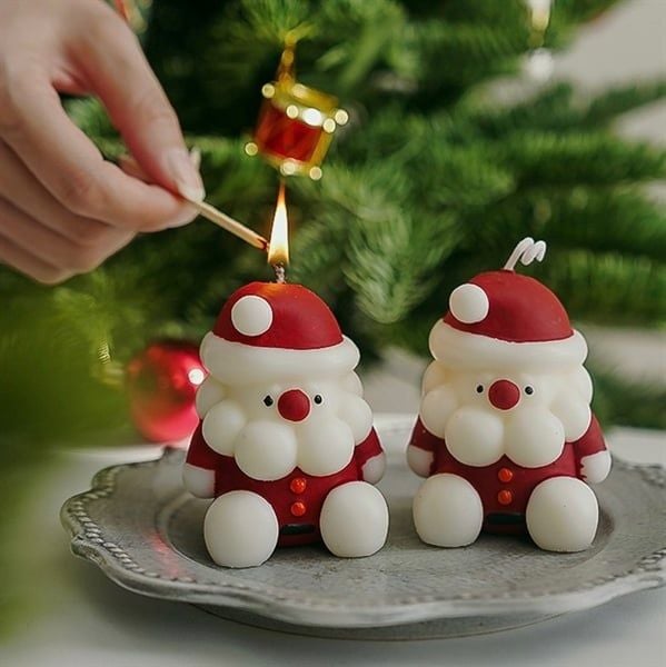  Nến thơm Giáng Sinh ông già Noel râu béo 7,5cm 
