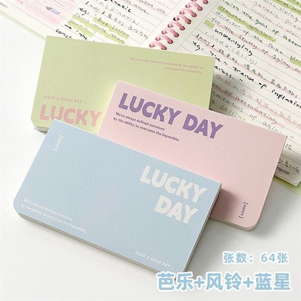  Sổ ngang Lucky Day 64 trang 15x8cm 