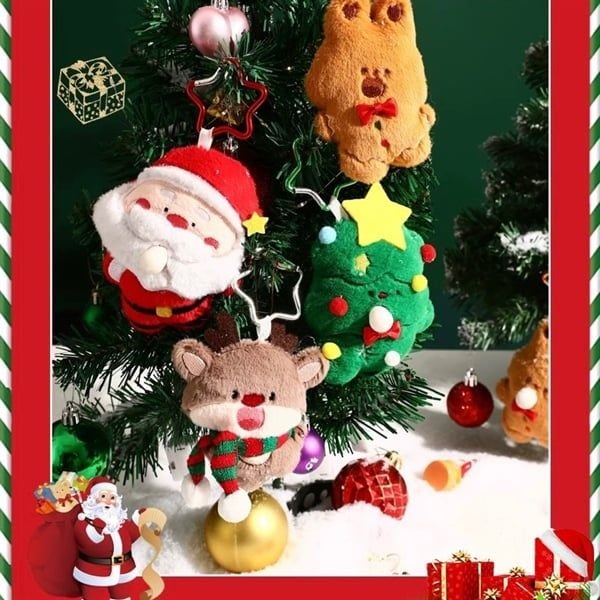  Móc khoá bông Giáng Sinh ngôi sao 