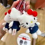  Móc khoá bông Hello Kitty quần yếm 