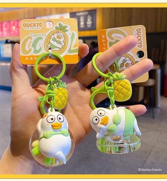  Móc khoá Duckyo bikini xanh nằm phao 