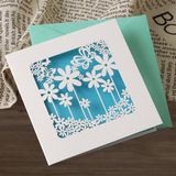  Thiệp trổ khung hoa vuông 