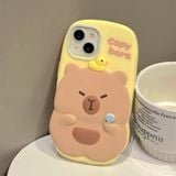  Ốp silicon Capybara đội vịt 3d 