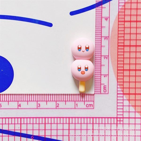  Charm sticker 3D Kirby đồ ăn 