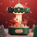  Đèn hộp nhạc Giáng Sinh vòng xoay tuần lộc 