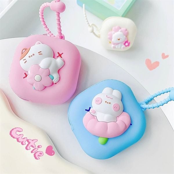 Móc khoá ví silicon charm thú 