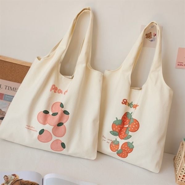  Túi tote quả đào 