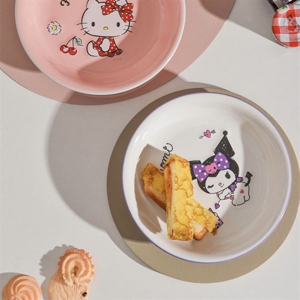  Đĩa sứ Sanrio in nổi 17cm 