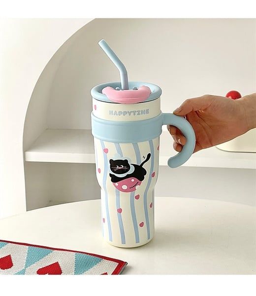 Cốc giữ nhiệt big size mèo đen 1200ml 