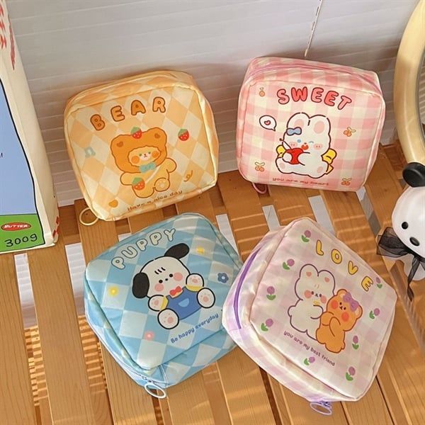  Túi vuông khoá kéo 14cm 