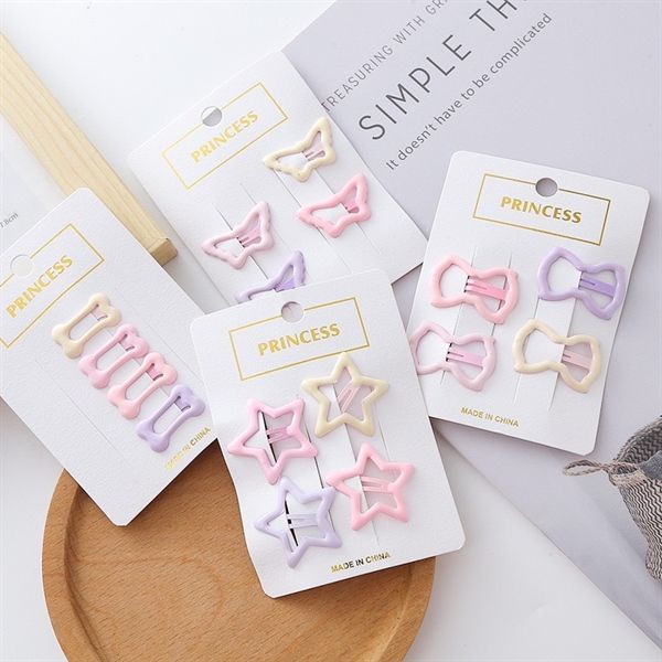  Set 4 kẹp uốn hình tone pastel 
