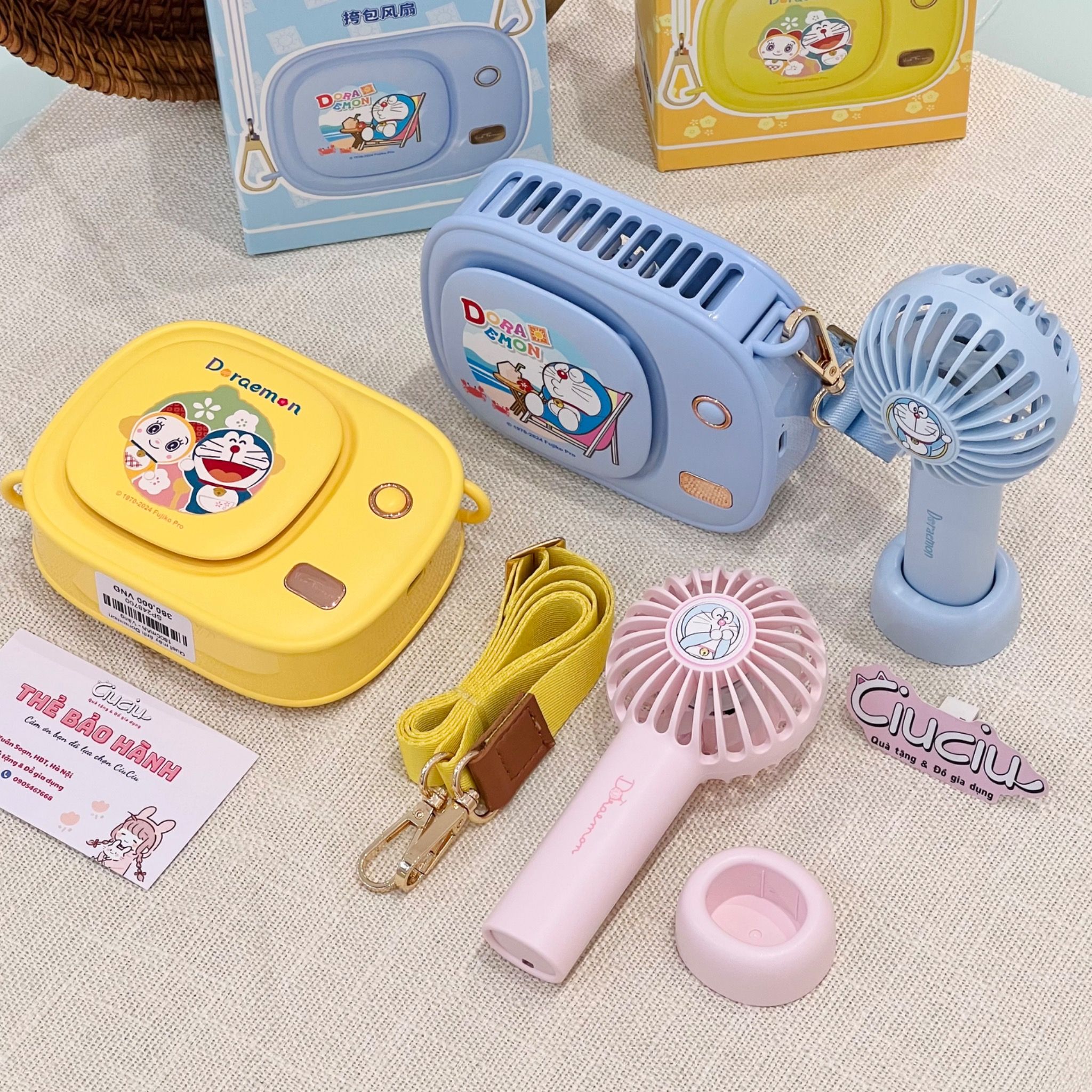  Quạt mini Doraemon 1200mAh 