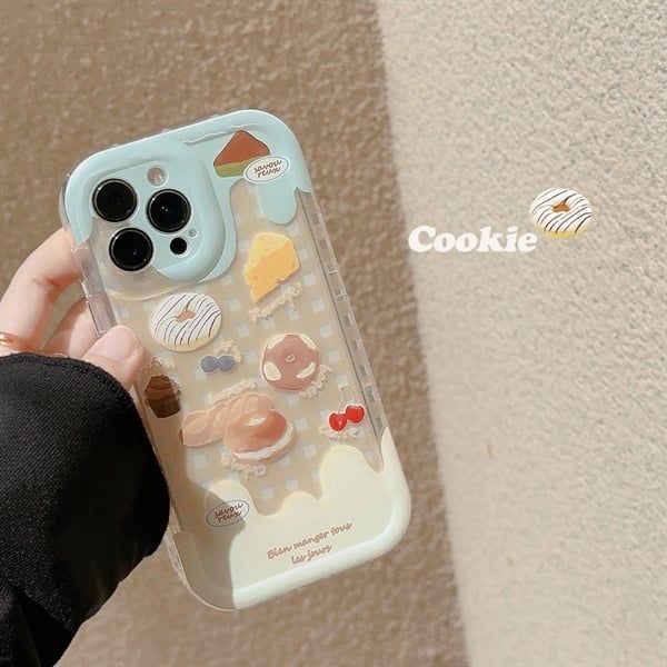  Ốp bánh kem chảy nền caro 