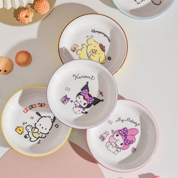  Đĩa sứ Sanrio in nổi 17cm 