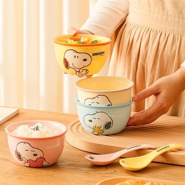  Bát sứ Snoopy viền màu 11.7cm 