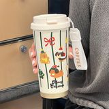  Cốc giữ nhiệt Giáng Sinh cún 500ml 