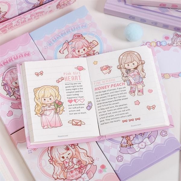  Sổ mini bé gái dễ thương 80 tờ 