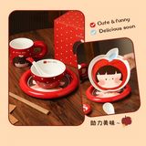  Set bát đĩa bé táo đỏ 