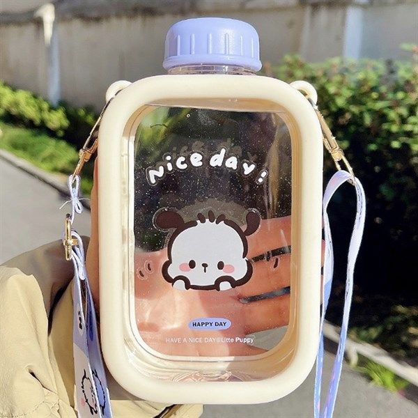  Bình nước dẹt Pochacco 550ml 