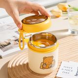  Cốc đựng canh Gấu trà sữa 530ml ( Kèm túi ) 