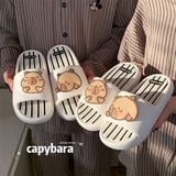  Dép Capybara đế sọc 