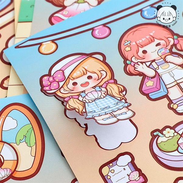  Sticker Summer Time 4 background Telado 