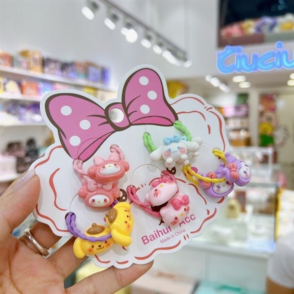  Set 5 đôi dây buộc tóc Sanrio 