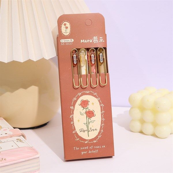 Bút hoa hồng vintage set 4c 