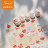  Sticker dán móng Tomoni thú ánh xà cừ 