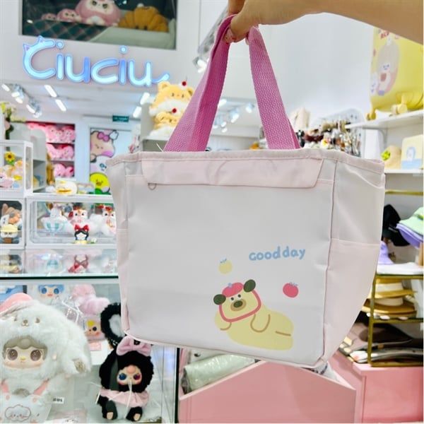  Túi đựng cơm giữ nhiệt gấu 23x20cm 