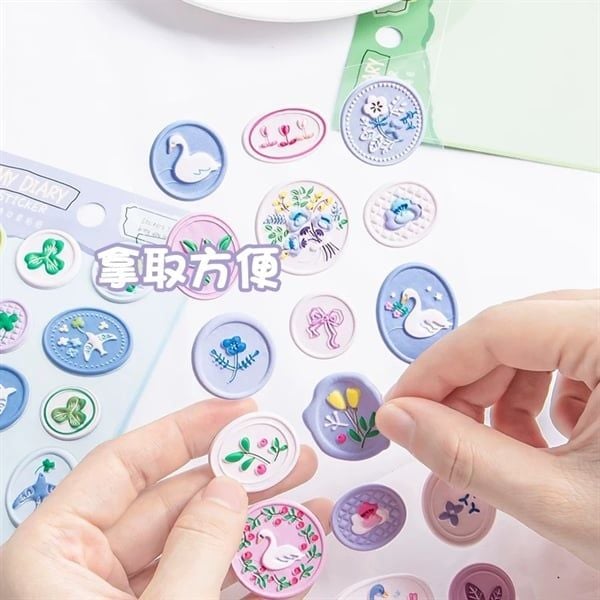  Sticker con dấu nổi 