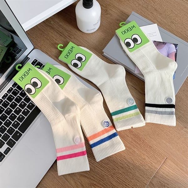  Tất Mekki mặt cười kẻ ngang 