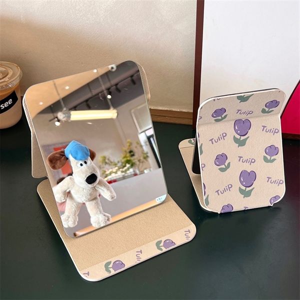  Gương gập hoa tulip tím 