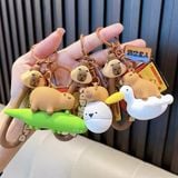 Móc khoá Capybara cưỡi thú 