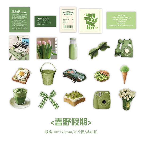  Sticker Zaomo vật dụng 40 miếng 