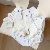  Tất Xiaohesi cổ ngắn lưới thoáng 
