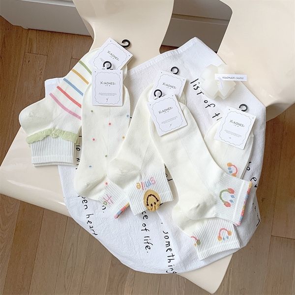  Tất Xiaohesi cổ ngắn lưới thoáng 