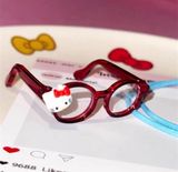  Vòng cổ dây vải kính Hello Kitty 